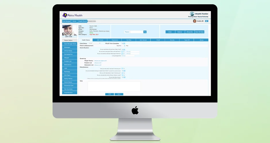 Healthcare Manager case study