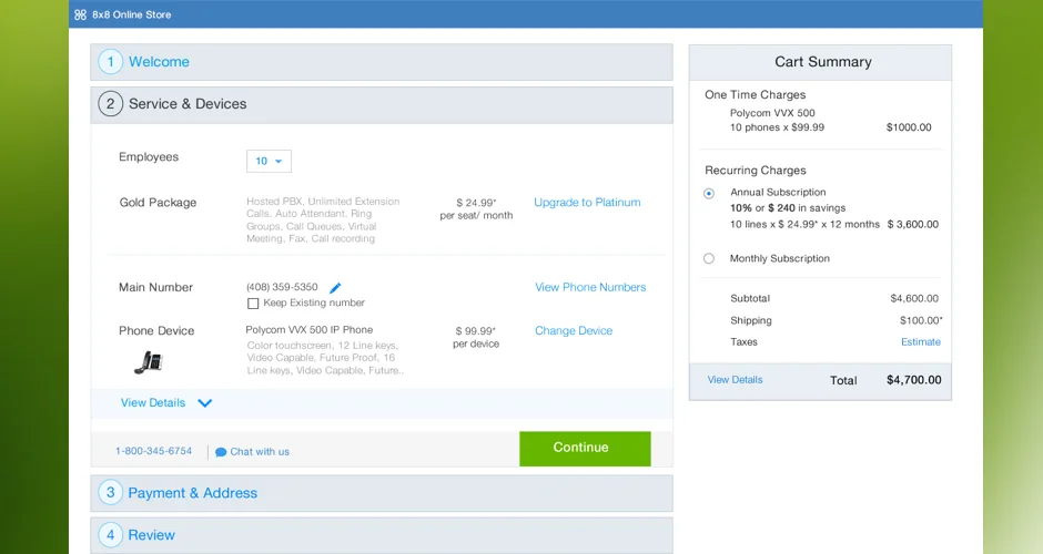 8x8 online store case study